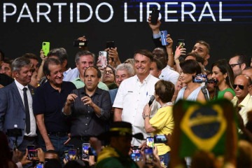 Ded acordo com o relatório da PF, Bolsonaro pouco aparecia no comitê, no Lago Sul. Segundo andar da casa tinha acesso restrito -  (crédito: Evaristo Sá/AFP)