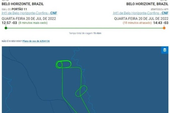 Aeronave decolou, voo em círculos para consumir combustível para retornar e fazer o pouso de emergência em segurança