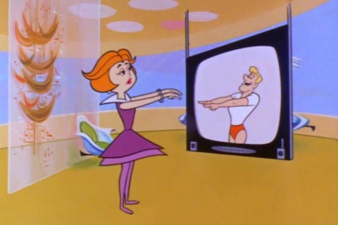 Tevê de tela plana dos Jetsons