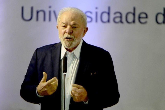  28/07/2022 Crédito: Marcelo Ferreira/CB/D.A Press. Brasil. Brasilia - DF - Luiz Inácio Lula da Silva, candidato a presidente do Brasil em 2022, discursa na 74ª Reunião Anual da Sociedade Brasileira para o Progresso da Ciência (SBPC) na Universidade de Brasília nesta quinta-feira (28/7)