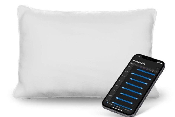 Travesseiro com tecnologia Fits You empowered by Persono, 
da MMartan (R$ 449)