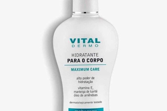 Hidratante Maximum Care Vital Dermo, 
da Mahogany 
(R$ 64,90)