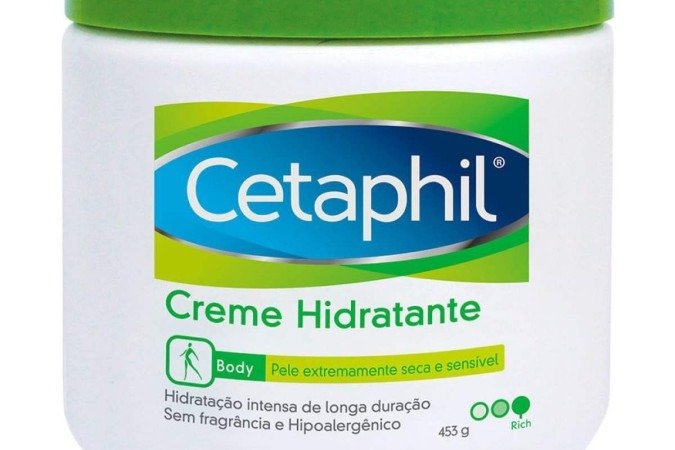Creme HIdratante pele extremamente seca, da Cetaphil (Preço sob consulta)