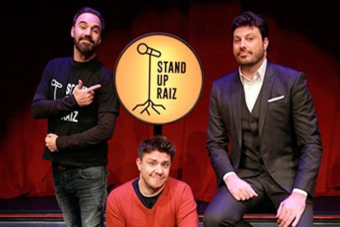 Stand up raiz, com Danilo Gentili, Diogo Portugal e Oscar Filho - (crédito: Reprodução) Stand up raiz, com Danilo Gentili, Diogo Portugal e Oscar Filho - (crédito: Reprodução)
