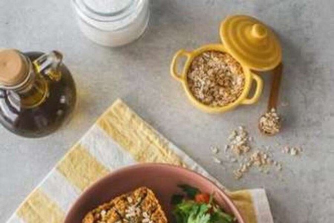 Quibe de aveia, abóbora e cogumelos