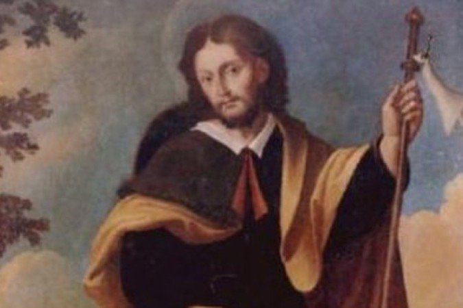 De cajado na mão, São Roque é retratado como um peregrino da época - (crédito: Domínio Público) De cajado na mão, São Roque é retratado como um peregrino da época - (crédito: Domínio Público)