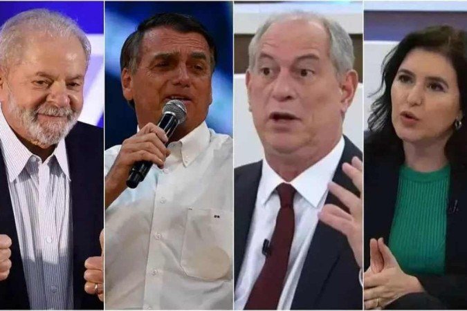 As propostas analisadas são do ex-presidente Luiz Inácio Lula da Silva (PT), do presidente Jair Bolsonaro (PL), do ex-governador do Ceará Ciro Gomes (PDT) e da senadora Simone Tebet (MDB) - (crédito: Montagem/EM) As propostas analisadas são do ex-presidente Luiz Inácio Lula da Silva (PT), do presidente Jair Bolsonaro (PL), do ex-governador do Ceará Ciro Gomes (PDT) e da senadora Simone Tebet (MDB) - (crédito: Montagem/EM)