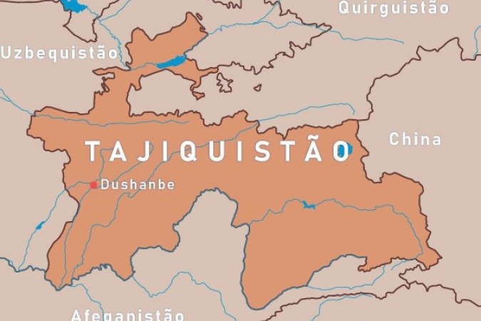 Mapa do Tajiquistão