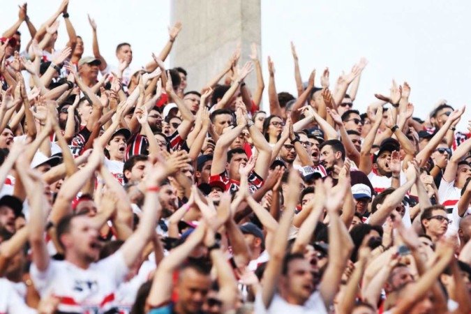 Torcida do São Paulo canta no Morumbi - (crédito: Divulgação/São Paulo FC) Torcida do São Paulo canta no Morumbi - (crédito: Divulgação/São Paulo FC)