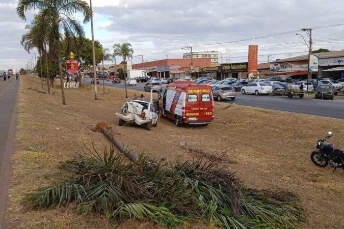Bombeiros atenderam à ocorrência - (crédito: Reprodução/CBMDF) Bombeiros atenderam à ocorrência - (crédito: Reprodução/CBMDF)