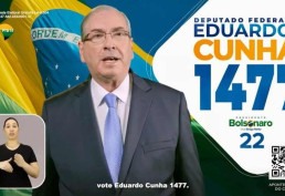 Eduardo Cunha aparece no horário eleitoral e liga campanha a Bolsonaro