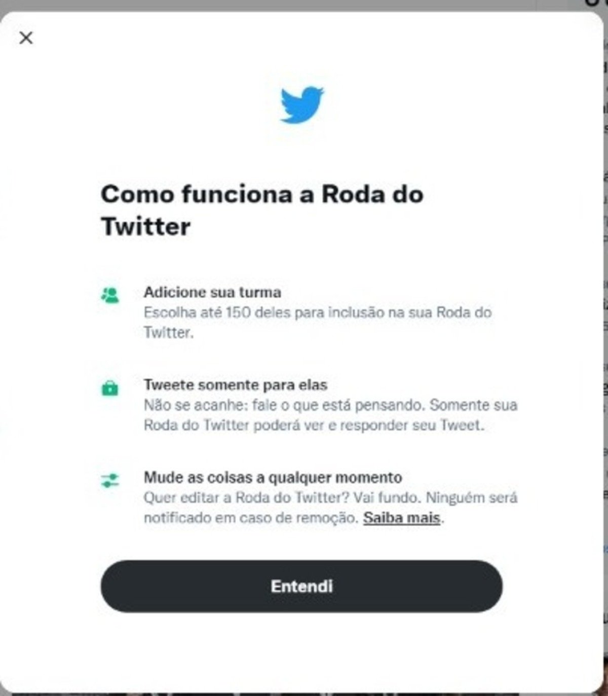 A opção é parecida com a 'Melhores Amigos' do Instagram 