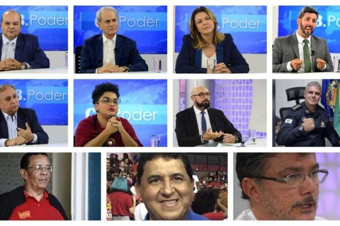 Candidatos fecham a semana com agendas pelo DF. -  (crédito: Montagem: Marcelo Ferreira/CB, Ed Alves/CB, Minervino Júnior/CB, Arthur Menescal/CB, Arquivo Pessoal, Redes sociais)