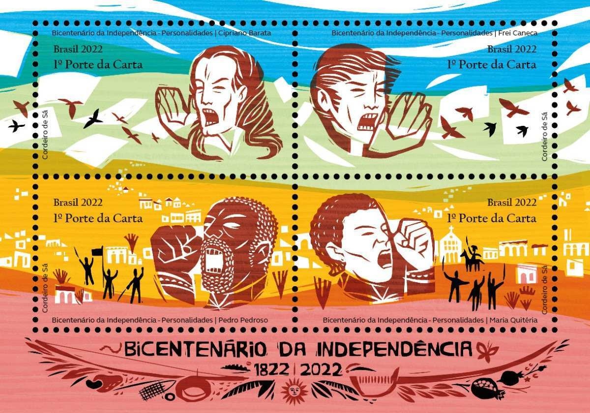 Correios lançam edição de selos com personalidades históricas
