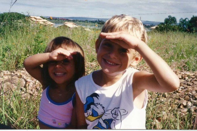 Lembrança da infância: Luís Filipe e a irmã Giovanna 