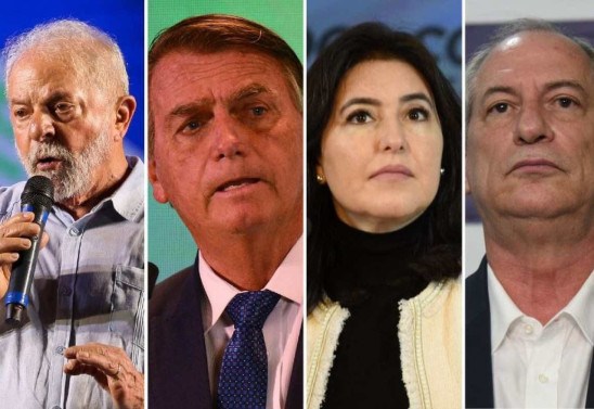 Michael Dantas/ AFP (Lula) - Ed Alves/CB (Bolsonaro) - Evaristo Sá / AFP (Tebet) -  Ed Alves/CB (Ciro)