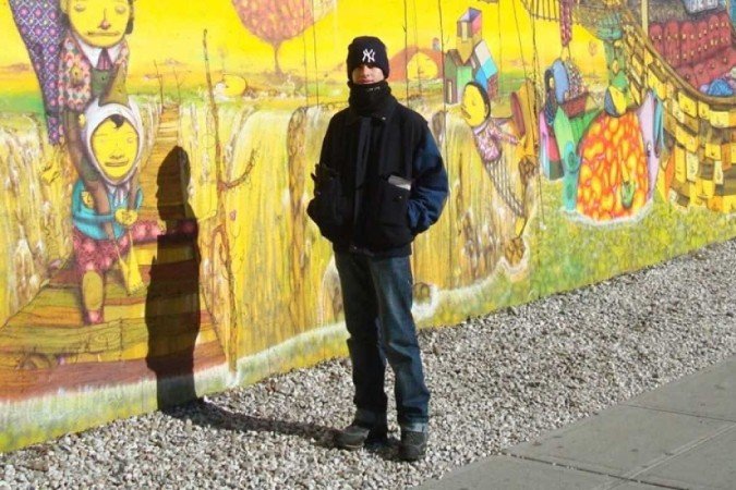 Luís Filipe Silva Pereira, em Nova York, em 2010, quando viajou para estudar inglês.