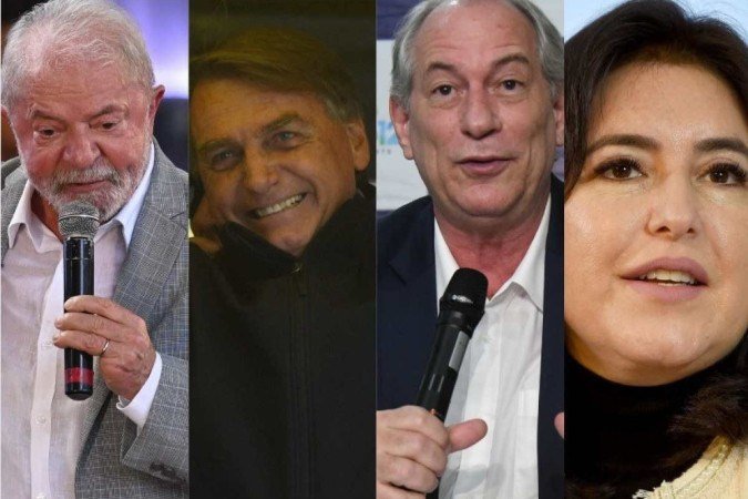 Lula cresceu dentro da margem de erro, de 44% para 46%. Bolsonaro e Tebet se mantém no mesmo patamar, enquanto Ciro oscila para baixo - (crédito: AFP) Lula cresceu dentro da margem de erro, de 44% para 46%. Bolsonaro e Tebet se mantém no mesmo patamar, enquanto Ciro oscila para baixo - (crédito: AFP)