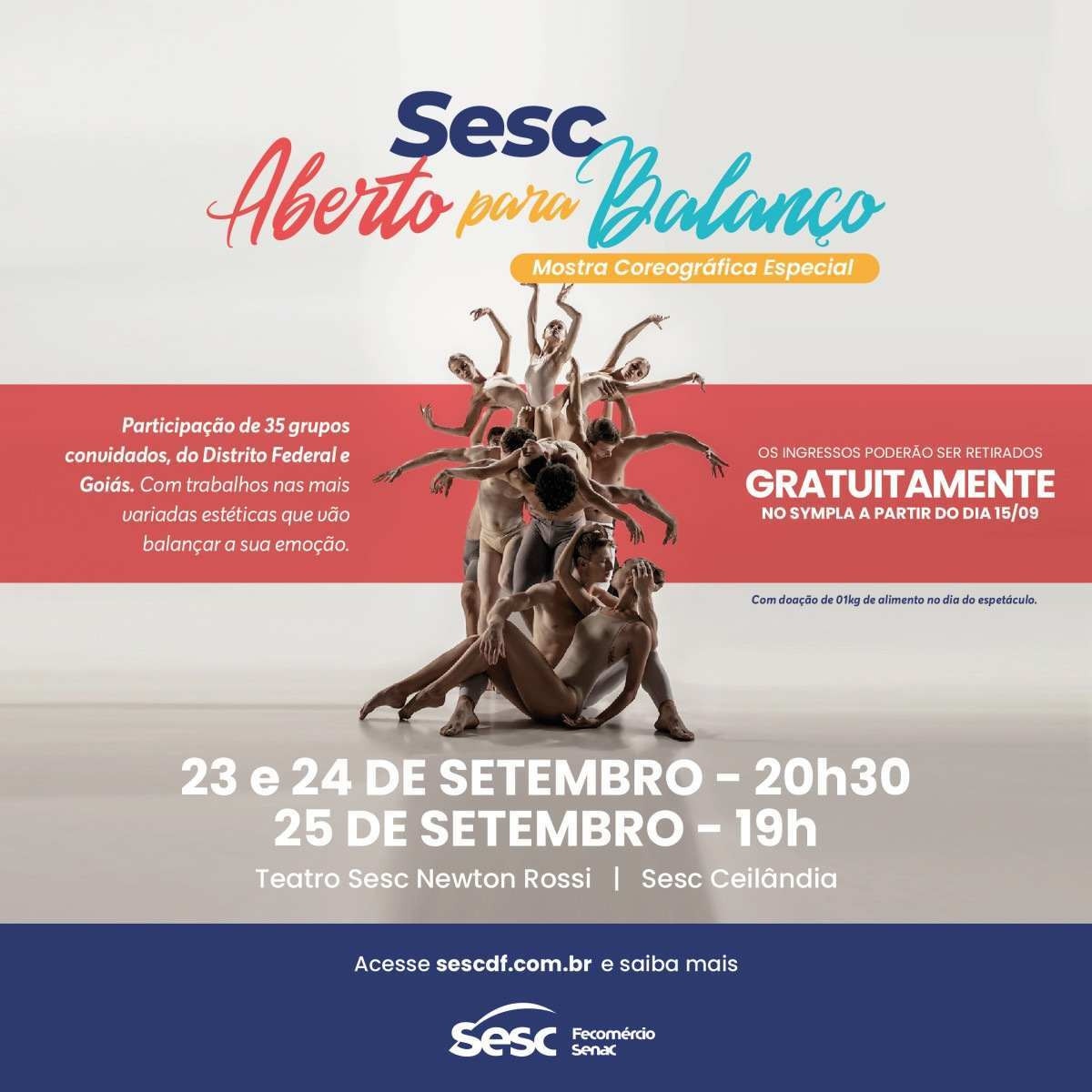Sesc Ceilândia promove festival de dança até este domingo