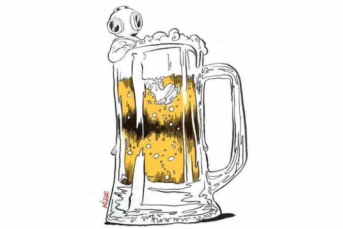 Ilustração de um copo de cerveja -  (crédito: Kleber Sales/CB/D.A.Press)