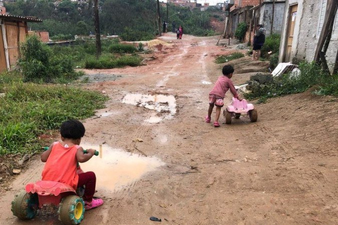Ocupação Terra de Deus, na zona sul de São Paulo, surgiu durante a pandemia de covid-19.
crédito: Leandro Machado
- Ocupação Terra de Deus, na zona sul de São Paulo, surgiu durante a pandemia de covid-19.
crédito: Leandro Machado
-