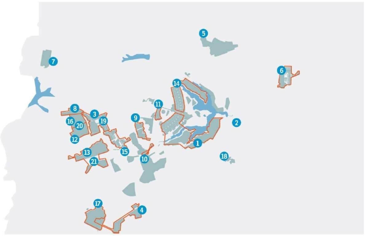Mapa da vota&ccedil;&atilde;o no DF