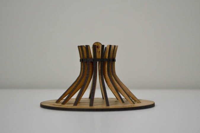 Maquete da Catedral na exposição Brasília para gigantes, em cartaz na Praça Central do Casa Park