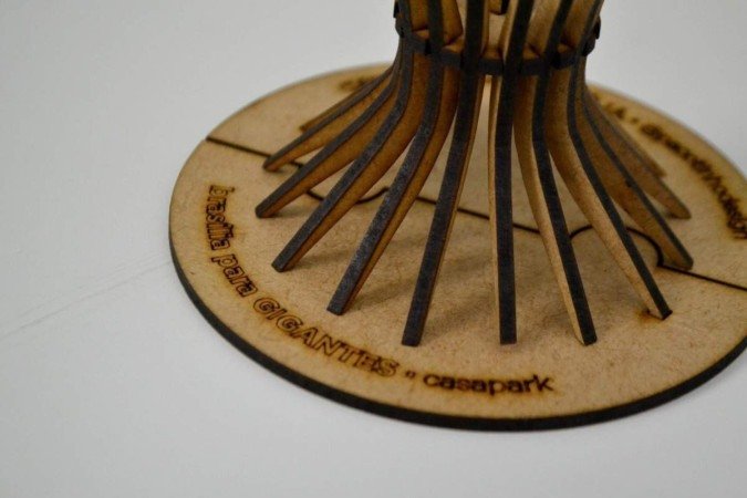 Maquete da Catedral na exposição Brasília para gigantes, em cartaz na Praça Central do Casa Park