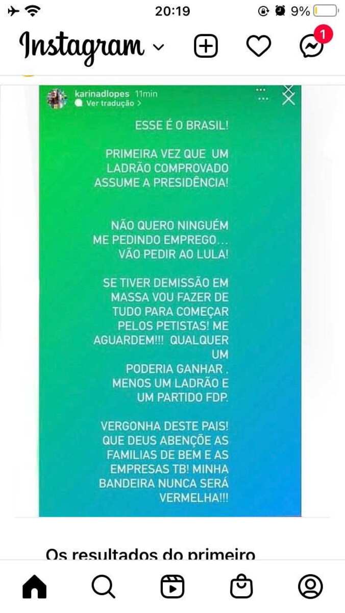 A psicóloga, identificada como Karina Lopes, era coordenadora de desenvolvimento humano da empresa