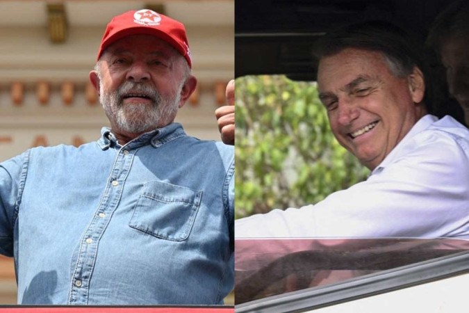 Lula e Bolsonaro disputam o segundo turno das eleições. O pleito ocorre no dia 30 de outubro. - (crédito: AFP)