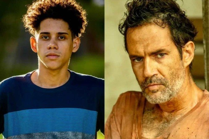 Roberto (Cauê Campos) e Solano (Rafa Sieg) em Pantanal 