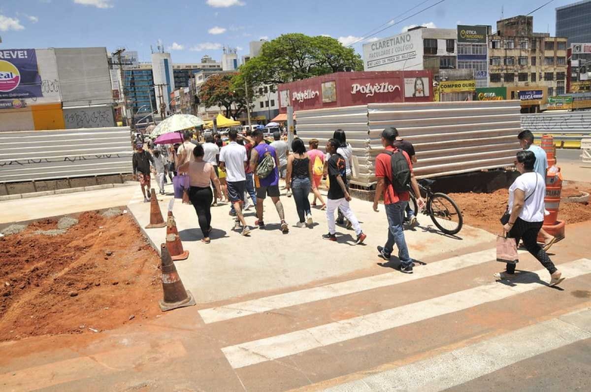 Faixa de pedestre no boulevard do Túnel em Taguatinga foi liberada 