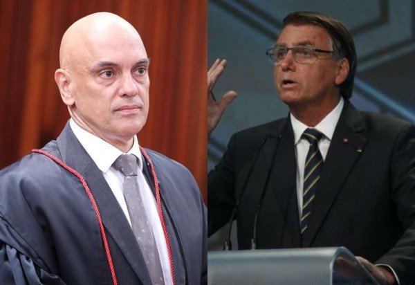 Moraes e Bolsonaro: polêmica na reta final do 2º turno -  (crédito: Antonio Augusto/Secom/TSE e Miguel SCHINCARIOL/AFP)