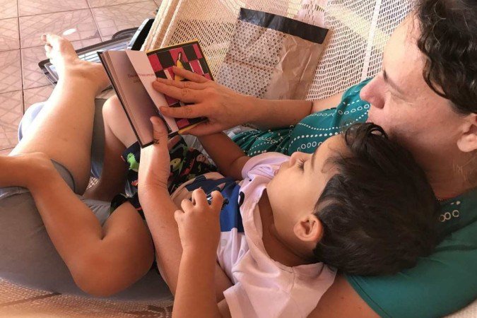 Com o neto, Isaac, 5, uma das inspira&ccedil;&otilde;es para o trabalho com educa&ccedil;&atilde;o em tempo integral