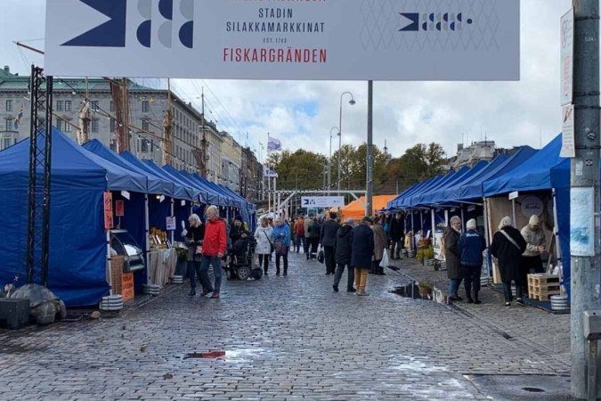 Mercado de rua de Helsinque