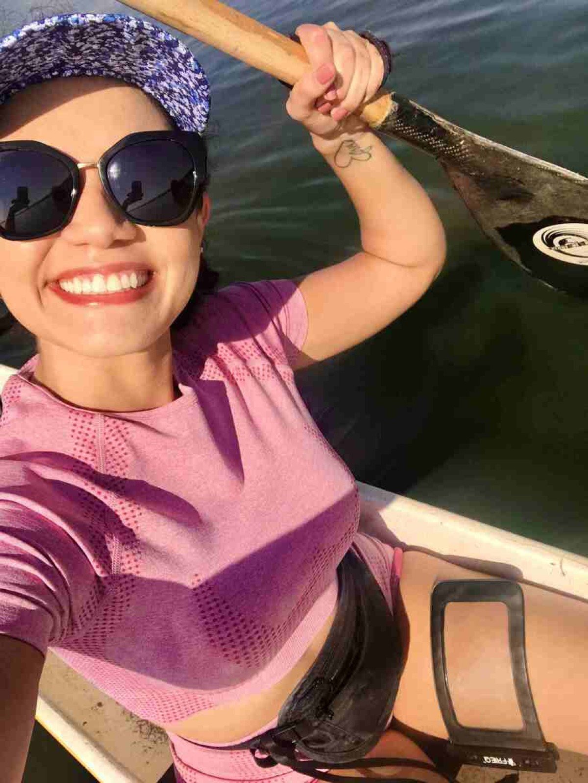 Camila durante a aula 