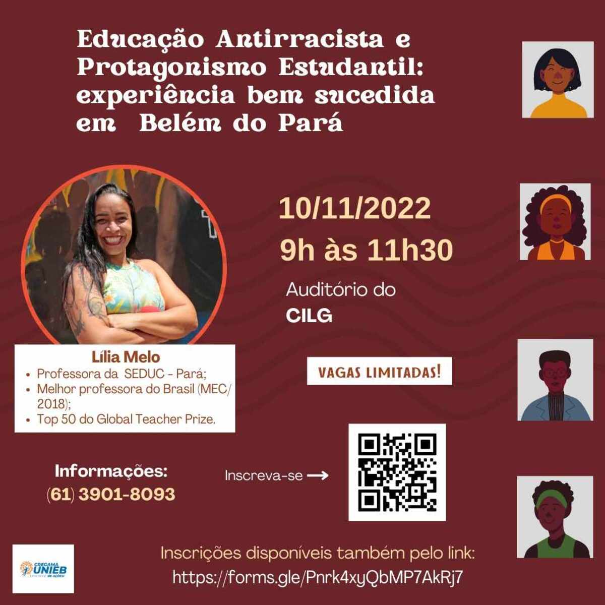 Evento "Educação antirracista e protagonismo estudantil: experiência bem-sucedida em Belém do Pará"