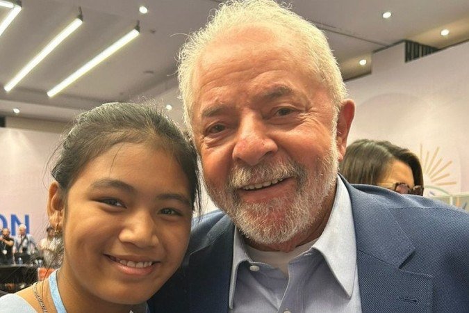 Licypriya Kangujam, que se encontrou com Lula, confrontou o ministro de Energia e Mudanças Climáticas do Reino Unido, que tentou 'fugir' da menina.
crédito: CORTESIA LICYPRIYA KANGUJAM
- Licypriya Kangujam, que se encontrou com Lula, confrontou o ministro de Energia e Mudanças Climáticas do Reino Unido, que tentou 'fugir' da menina.
crédito: CORTESIA LICYPRIYA KANGUJAM
-