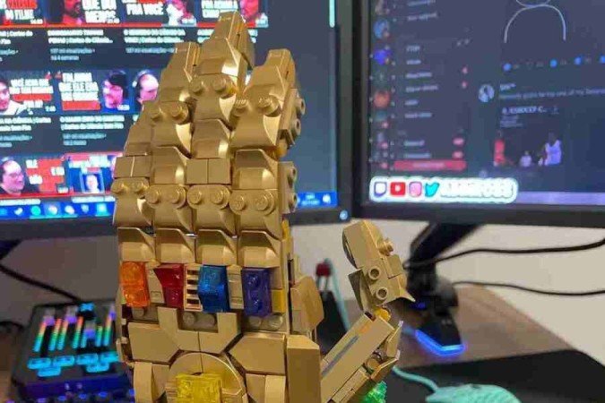A manopla dourada usada pelo personagem Thanos é um dos itens preferidos do gamer 
