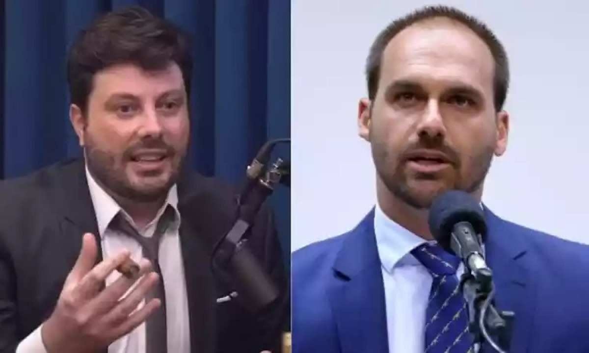 Danilo Gentili chama Eduardo Bolsonaro de 'vagabundo': 'Pare de chorar' 