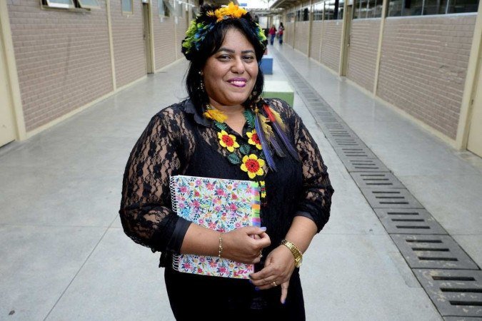  06/12/2022 Crédito: Marcelo Ferreira/CB/D.A. Press Brasília- DF - Professora Potyra Terena  para a coluna Nossos mestres, 