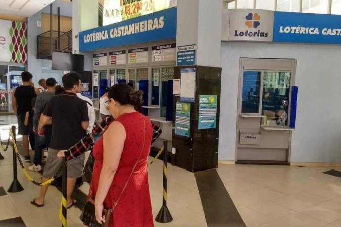 Lotérica Castanheiras, em Águas Claras, foi o local em que o grupo de apostadores registrou o bolão que levou para casa R$ 197 mil -  (crédito: Nice Local/Reprodução)