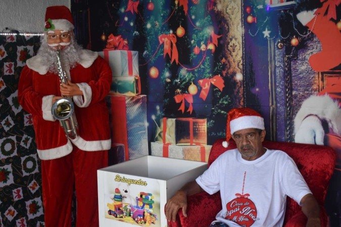  07/12/2022. Crédito: Mariana Lins/Esp.CB/D.A Press.Casa do Papai Noel M Norte- Antônio Eustáquio da Silva.