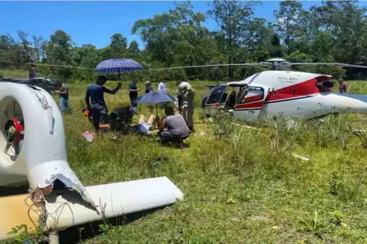 Queda de helicóptero deixa cinco turistas feridos no Rio de Janeiro