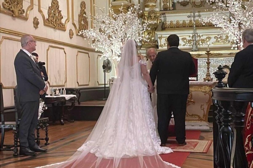 Casimiro e Anna Beatriz se casam no Rio de Janeiro; veja fotos da cerimônia
