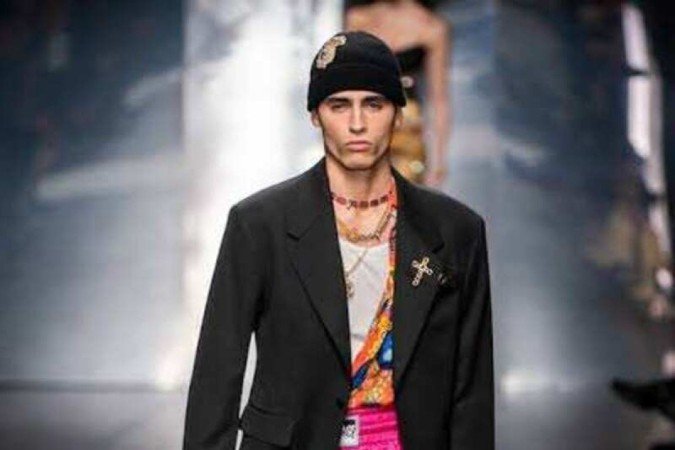 Semana de Moda Masculina 
de Milão, 
da Versace, em 2019