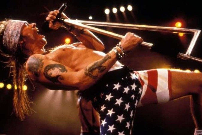 Axl Rose no Rock in Rio, em 1991. 