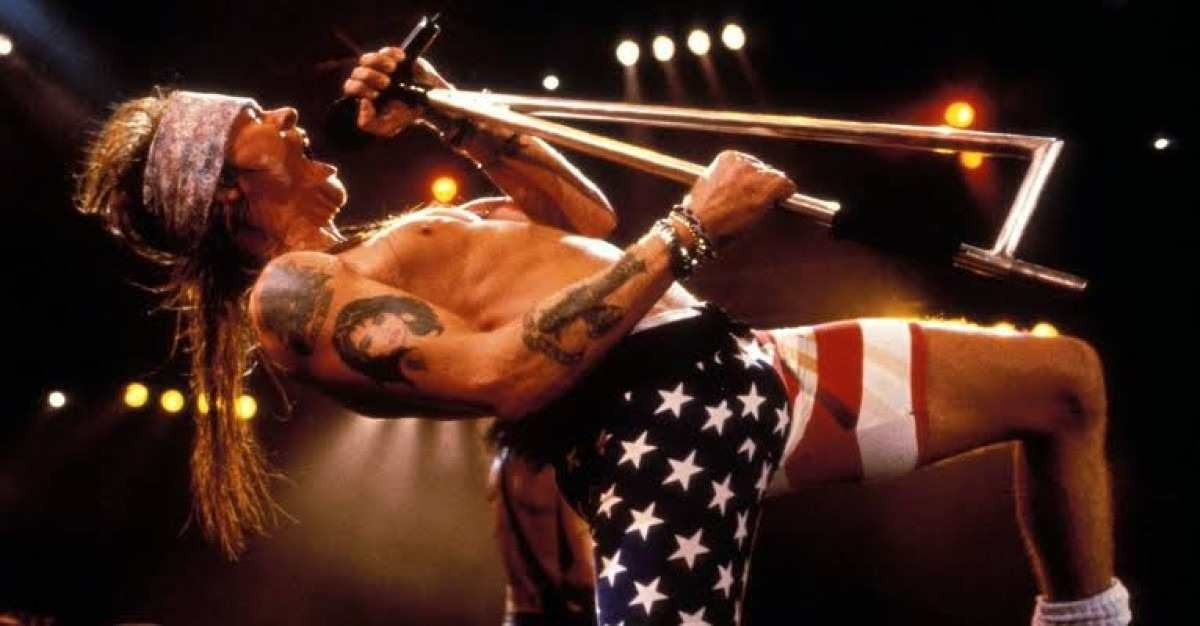 Axl Rose no Rock in Rio, em 1991. 