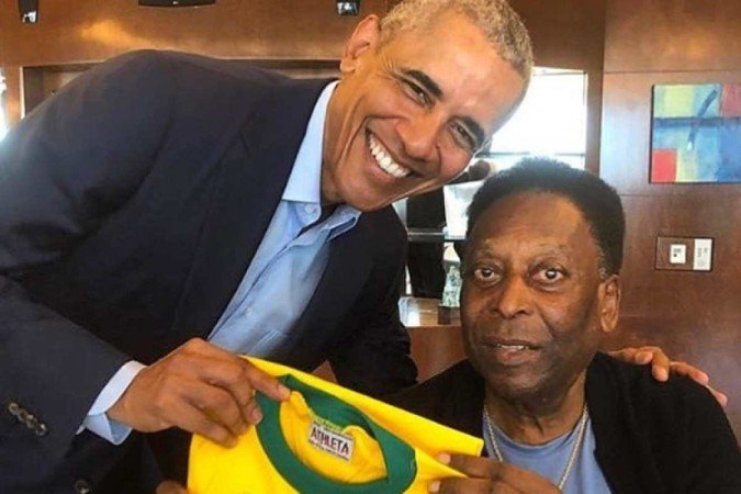 Barack Obama com o Rei, a quem considerava 