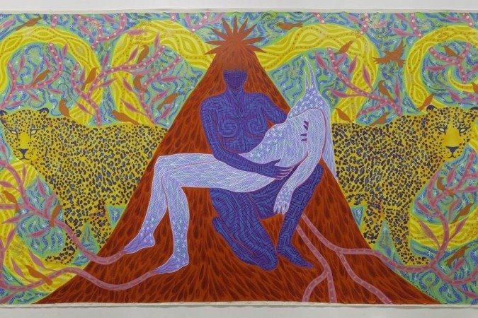Obra de Dayara Tukano: a presença indígena na arte - (crédito: Dayara Tukano) Obra de Dayara Tukano: a presença indígena na arte - (crédito: Dayara Tukano)